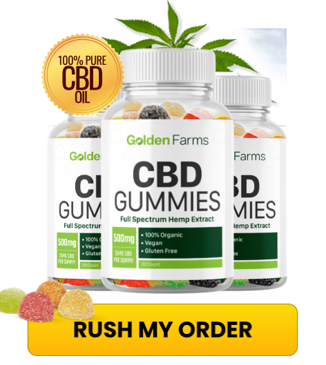 Golden Farms CBD Gummies Bottle